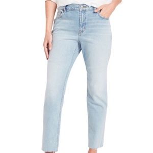 Old Navy Boyfriend Jeans Women’s Sz 8 Blue Denim Regular Fit Straight Leg EUC